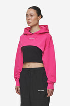 Pegador Mina Super Cropped Hoodie Washed Digital Pink Seitenansicht aus der Most Alive Kollektion für DaHerren