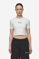 Pegador Ines Cropped Baby Tee White Black Gum Hauptansicht aus der Most Alive Kollektion für DaHerren