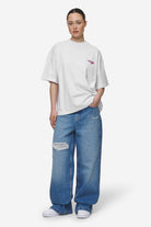 Pegador Mei Heavy Oversized Tee White Ganzkörper Bild aus der Most Alive Kollektion für DaHerren