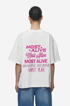 Pegador Mei Heavy Oversized Tee White Detailshot aus der Most Alive Kollektion für DaHerren