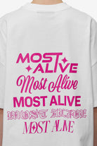 Pegador Mei Heavy Oversized Tee White Detailshot aus der Most Alive Kollektion für DaHerren