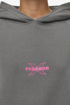 Pegador Belly Oversized Hoodie Washed Deep Grey Detailshot aus der Most Alive Kollektion für DaHerren