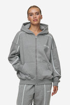 Pegador Silvi Oversized Sweat Jacket Deep Grey Melange Hauptansicht aus der Most Alive Kollektion für DaHerren