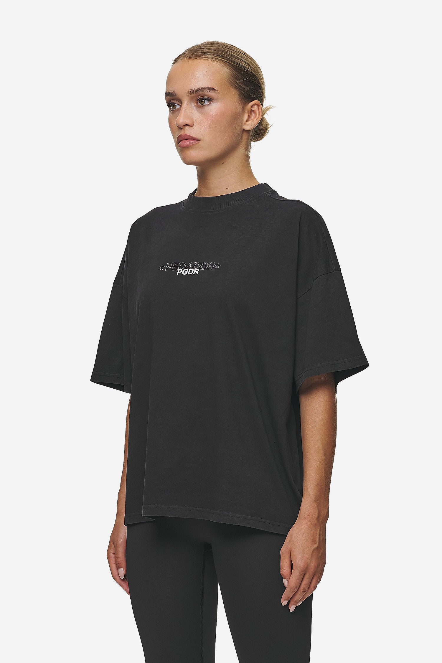 Pegador Sonia Heavy Oversized Tee Washed Black Seitenansicht aus der Most Alive Kollektion für DaHerren