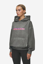 Pegador Lui Sprayed Oversized Hoodie Oil Dyed Deep Grey Gegenansicht aus der Most Alive Kollektion für DaHerren