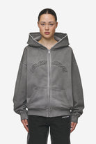 Pegador Julia Oversized Sweat Jacket Oil Dyed Deep Grey Hauptansicht aus der Most Alive Kollektion für DaHerren