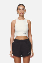 Pegador Ayla Crop Top Washed Coconut Milk Black Hauptansicht aus der Never Too Late Kollektion für DaHerren