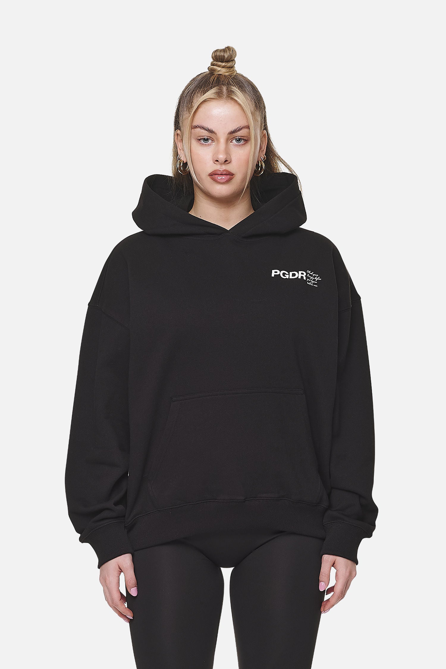 Pegador Habana Oversized Hoodie Black Seitenansicht aus der Never Too Late Kollektion für DaHerren