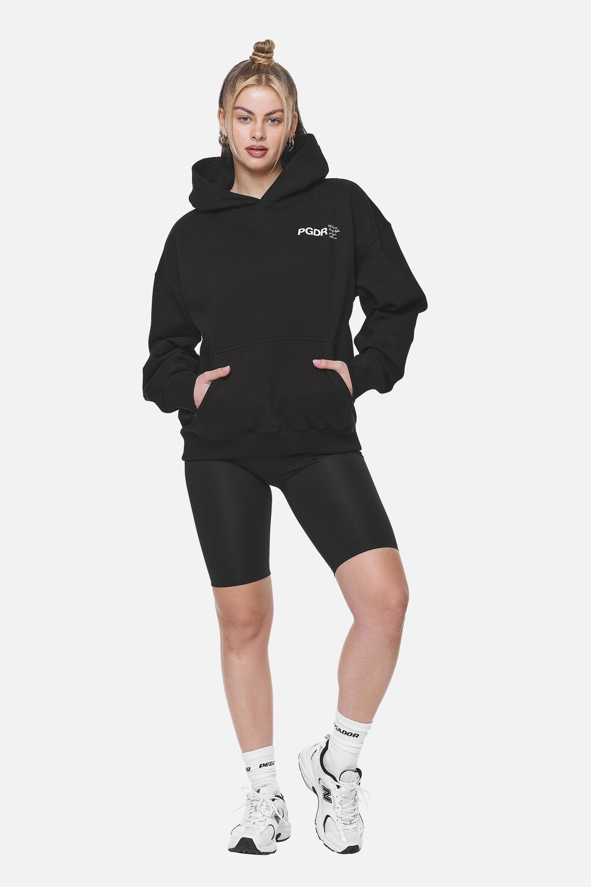 Pegador Habana Oversized Hoodie Black Ganzkörper Bild aus der Never Too Late Kollektion für DaHerren