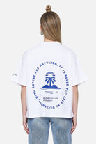 Pegador Palmyra Heavy Oversized Tee White Hauptansicht aus der Never Too Late Kollektion für DaHerren