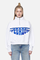 Pegador Sarina Oversized Halfzip Sweater White Hauptansicht aus der Never Too Late Kollektion für DaHerren