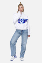 Pegador Sarina Oversized Halfzip Sweater White Ganzkörper Bild aus der Never Too Late Kollektion für DaHerren