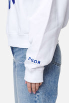 Pegador Sarina Oversized Halfzip Sweater White Detailshot aus der Never Too Late Kollektion für DaHerren