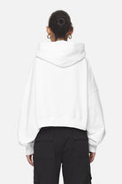 Pegador Marla Cropped Zip Hoodie White Black Gum Gegenansicht aus der Never Too Late Kollektion für DaHerren