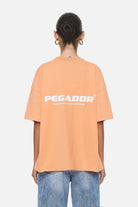 Pegador Arendal Logo Heavy Oversized Tee Washed Apricot White Hauptansicht aus der Never Too Late Kollektion für DaHerren