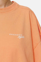 Pegador Berri Heavy Oversized Tee Washed Apricot Detailshot aus der Never Too Late Kollektion für DaHerren