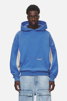 Pegador Farro Boxy Hoodie  Washed Retro Blue Hauptansicht aus der Never Too Late Kollektion für Herren