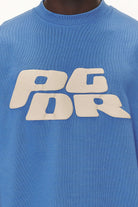 Pegador Danico Boxy Tee Washed Retro Blue Detailshot aus der Never Too Late Kollektion für Herren