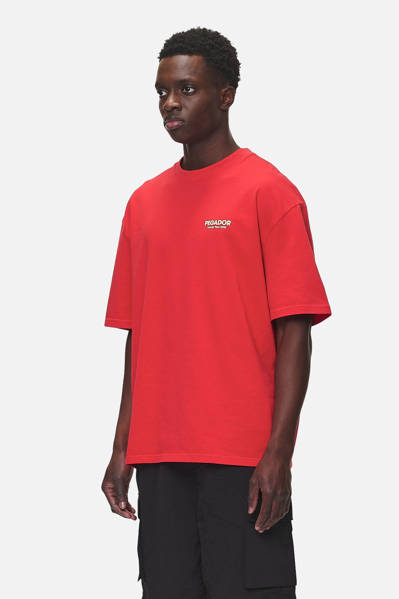 Pegador Alchar Oversized Tee Washed Red Gegenansicht aus der Never Too Late Kollektion für Herren