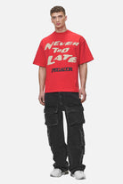 Pegador Corey Boxy Tee Washed Red Seitenansicht aus der Never Too Late Kollektion für Herren