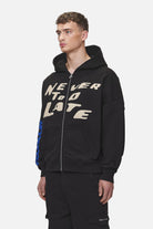 Pegador Corey Terry Boxy Sweat Jacket Washed Black Gegenansicht aus der Never Too Late Kollektion für Herren