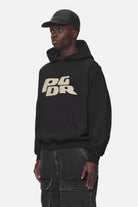 Pegador Danico Boxy Hoodie Washed Black Seitenansicht aus der Never Too Late Kollektion für Herren