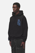 Pegador Bandon Boxy Hoodie Washed Black Seitenansicht aus der Never Too Late Kollektion für Herren