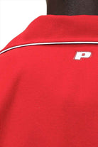 Pegador Oris Varsity Jacket Red Cream Detailshot aus der Never Too Late Kollektion für Herren