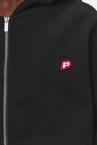 Pegador Leono Boxy Sweat Jacket  Washed Black Detailshot aus der Never Too Late Kollektion für Herren