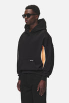 Pegador Farro Boxy Hoodie Washed Black Seitenansicht aus der Never Too Late Kollektion für Herren