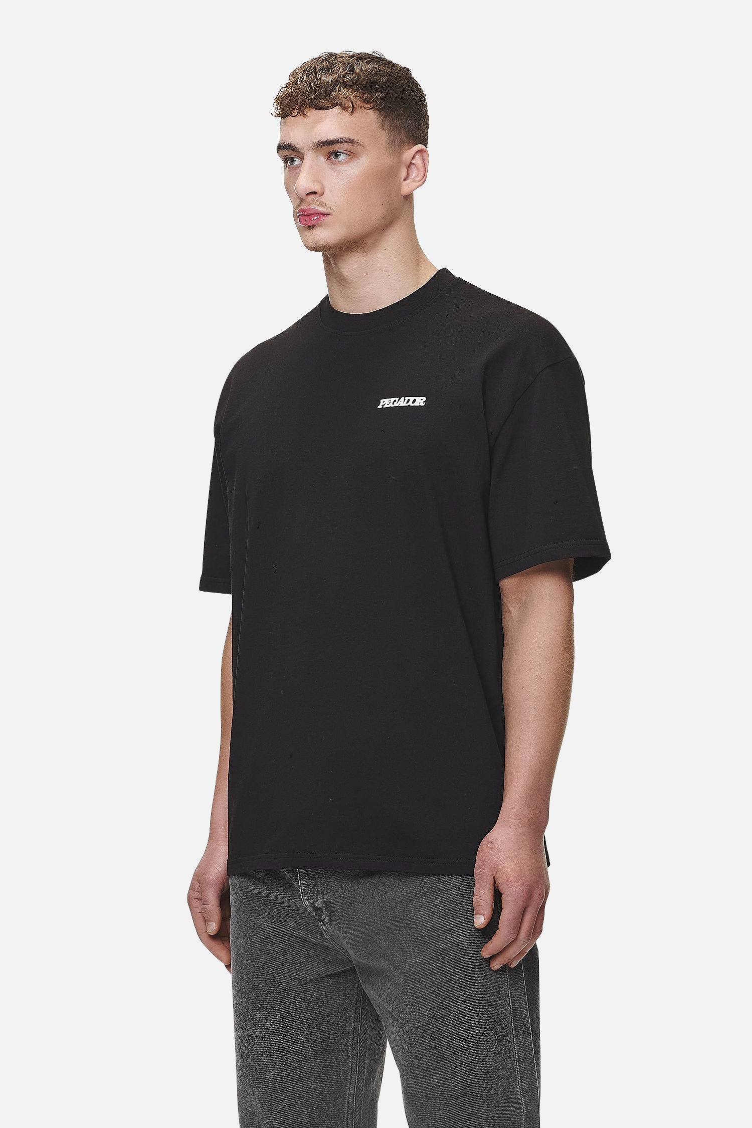 Pegador Bass Oversized Tee Washed Black Gegenansicht aus der Never Too Late Kollektion für Herren