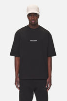 Pegador Colne Logo Oversized Tee Washed Black Seitenansicht aus der Never Too Late Kollektion für Herren