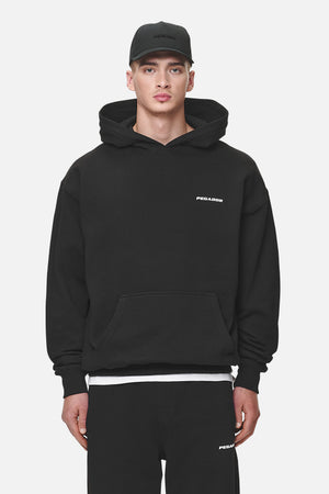 Pegador Logo Oversized Hoodie Washed Black White Gum Hauptansicht aus der Never Too Late Kollektion für Herren