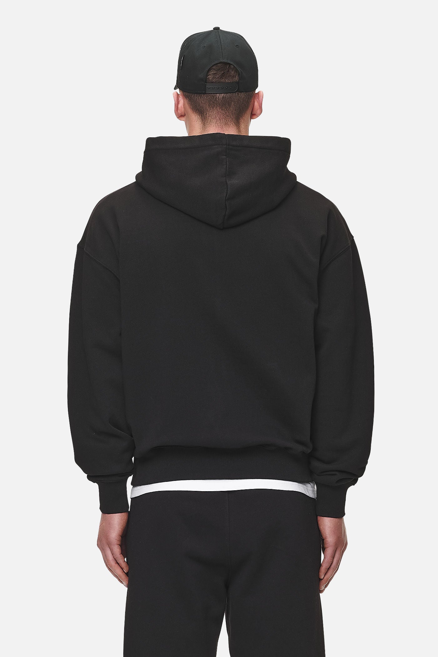 Pegador Logo Oversized Hoodie Washed Black White Gum Gegenansicht aus der Never Too Late Kollektion für Herren