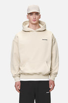 Pegador Logo Oversized Hoodie Washed Desert Sand Black Gum Hauptansicht aus der Never Too Late Kollektion für Herren