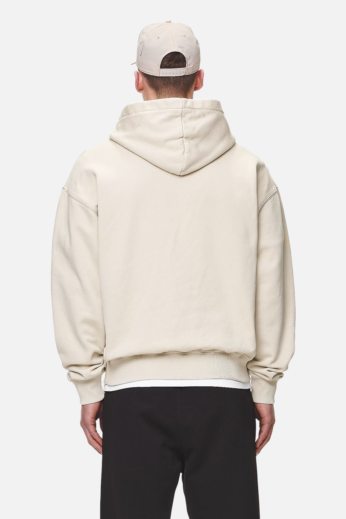 Pegador Logo Oversized Hoodie Washed Desert Sand Black Gum Gegenansicht aus der Never Too Late Kollektion für Herren