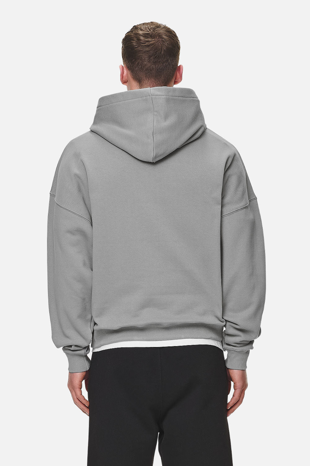 Pegador Logo Boxy Hoodie Washed Cool Grey White Gum Gegenansicht aus der Never Too Late Kollektion für Herren