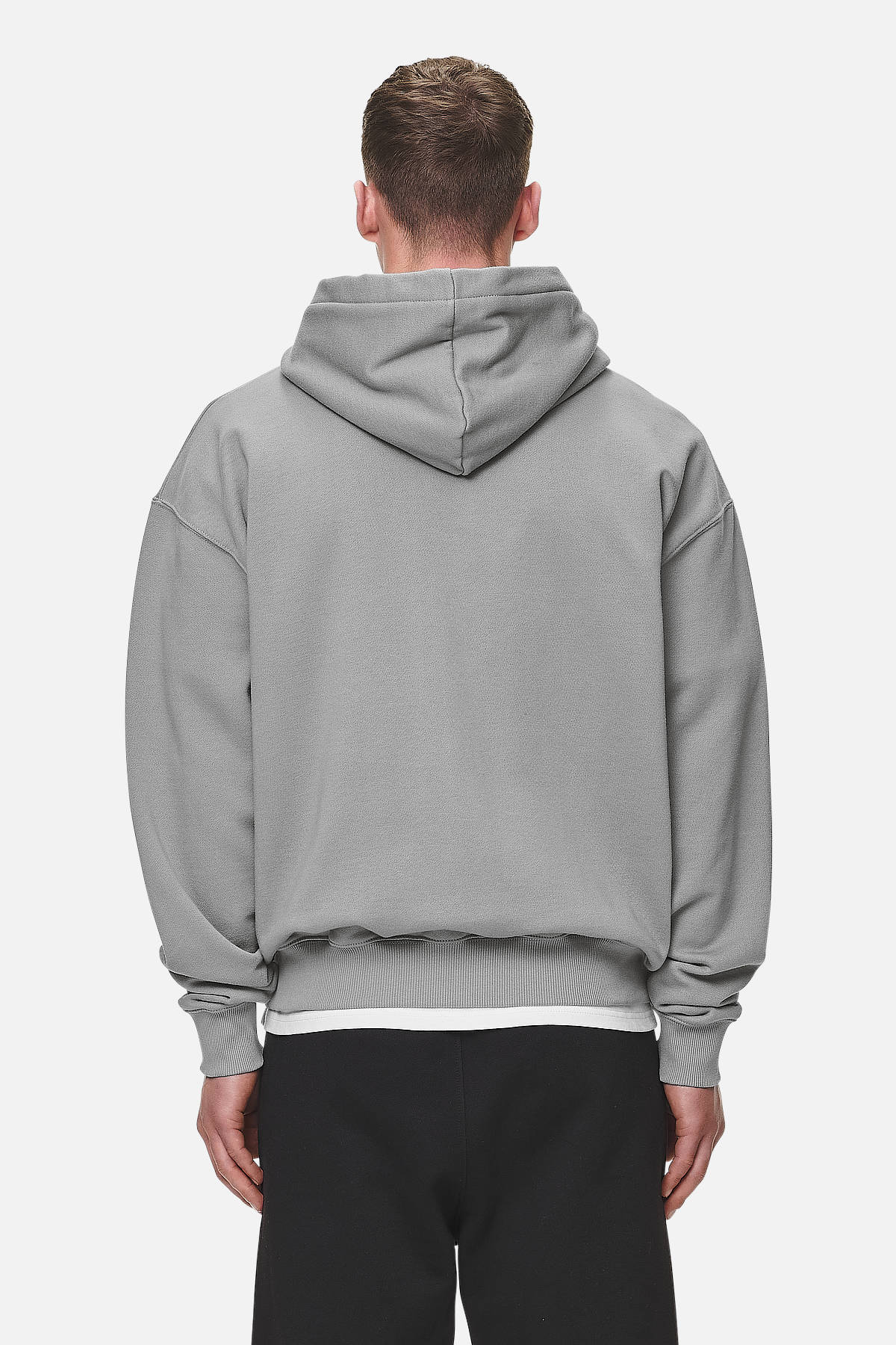 Pegador Logo Oversized Sweat Jacket Washed Cool Grey White Gum Gegenansicht aus der Never Too Late Kollektion für Herren