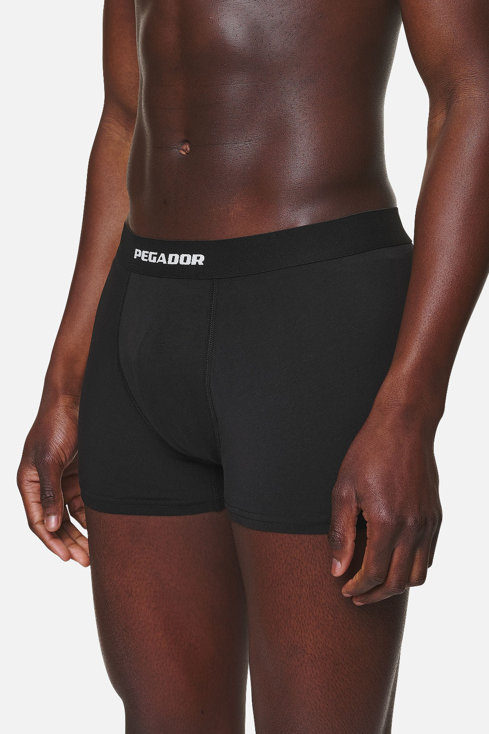 Pegador Camino Boxershorts Single Logo 3 Pack Black Black Gegenansicht aus der PEGADOR® Kollektion für Herren und Damen