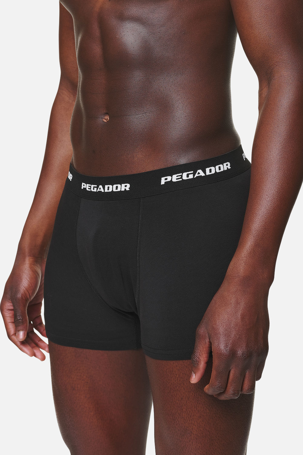 Pegador Tantun Boxershorts 3 Pack Black Grey Melange White Detailshot aus der PEGADOR® Kollektion für Herren und Damen