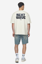 Pegador Dacko Oversized Tee Washed Salty Cream Black Hauptansicht aus der Next Wave Kollektion für Herren