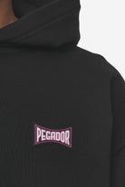 Pegador Dacko Oversized Hoodie Washed Black Bubblegum Detailshot aus der Next Wave Kollektion für Herren