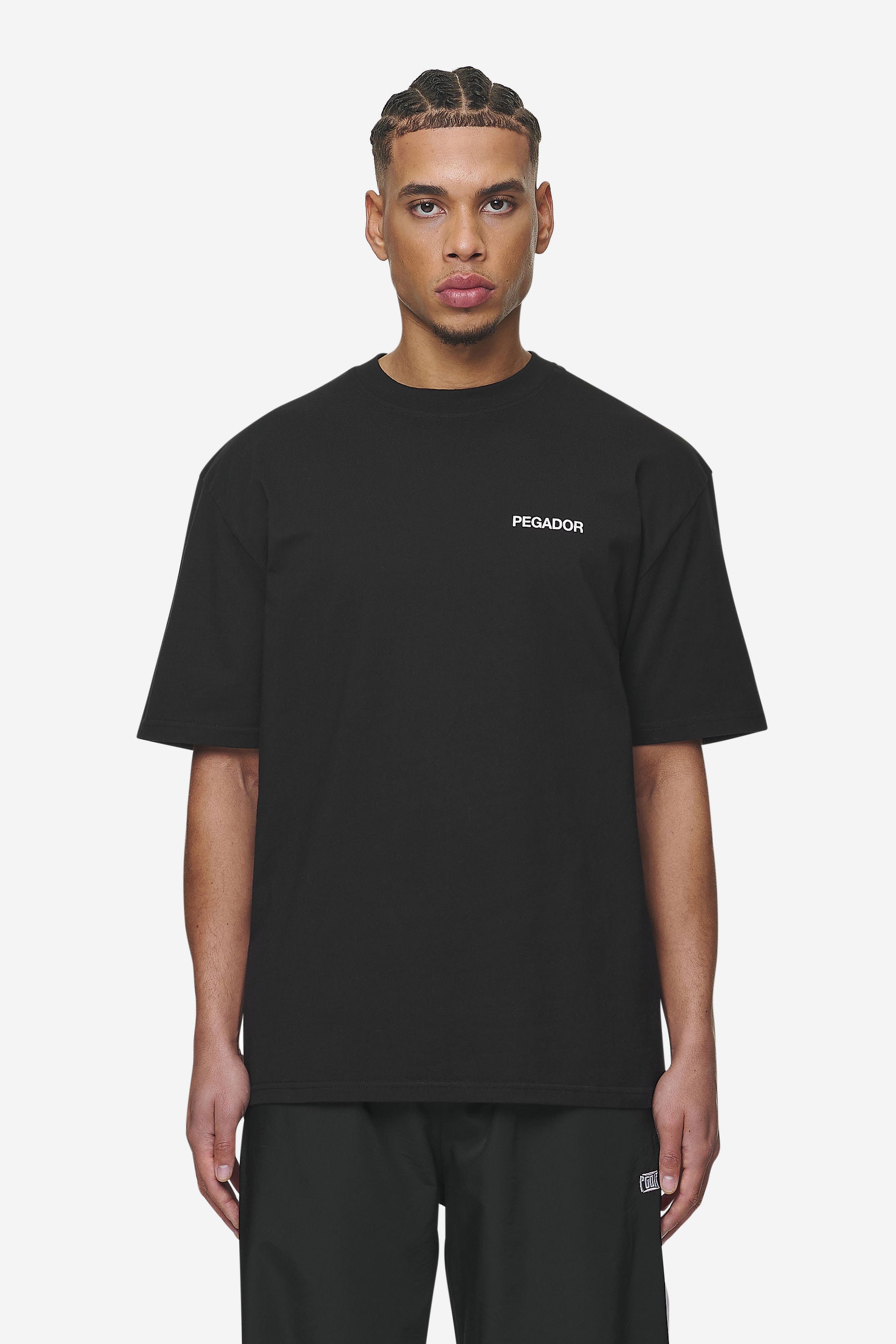 Pegador Aleso Oversized Tee Washed Black Seitenansicht aus der Next Wave Kollektion für Herren