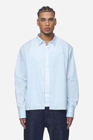 Pegador Raton Oversized Longsleeve Shirt Baby Blue White Hauptansicht aus der Next Wave Kollektion für Herren