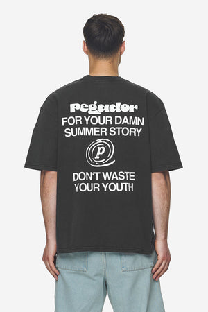 Pegador Harlan Oversized Tee Vintage Black Hauptansicht aus der Next Wave Kollektion für Herren