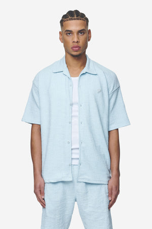 Pegador Libco Structured Knit Shirt Baby Blue Hauptansicht aus der Next Wave Kollektion für Herren