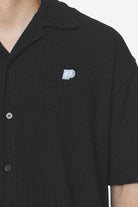 Pegador Libco Structured Knit Shirt Black Detailshot aus der Next Wave Kollektion für Herren