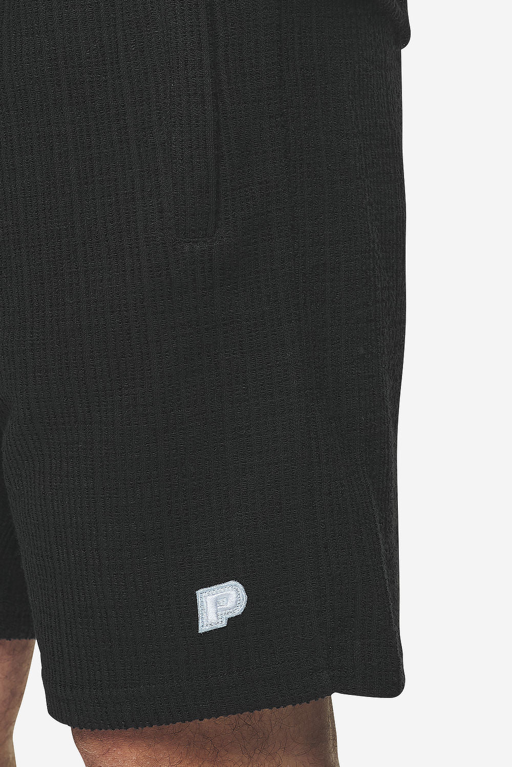 Pegador Libco Structured Knit Shorts Black Detailshot aus der Next Wave Kollektion für Herren