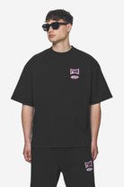 Pegador Keyes Terry Boxy Tee Washed Black Hauptansicht aus der Next Wave Kollektion für Herren