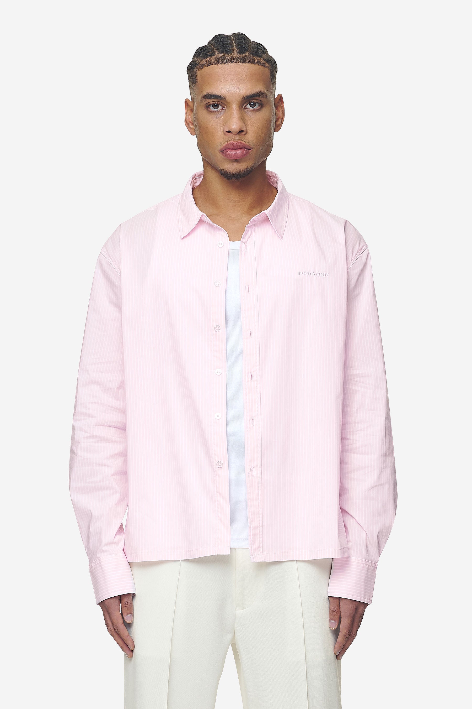 Pegador Raton Oversized Longsleeve Shirt Bubblegum White Hauptansicht aus der Next Wave Kollektion für Herren